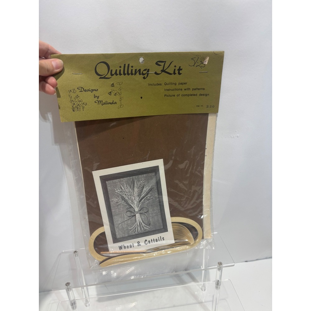 Designs by Malinda Quilling Kit Wheat & Cattails 1978 Vintage